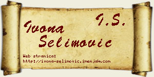 Ivona Selimović vizit kartica